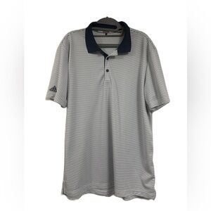 Men’s Adidas striped polo size large